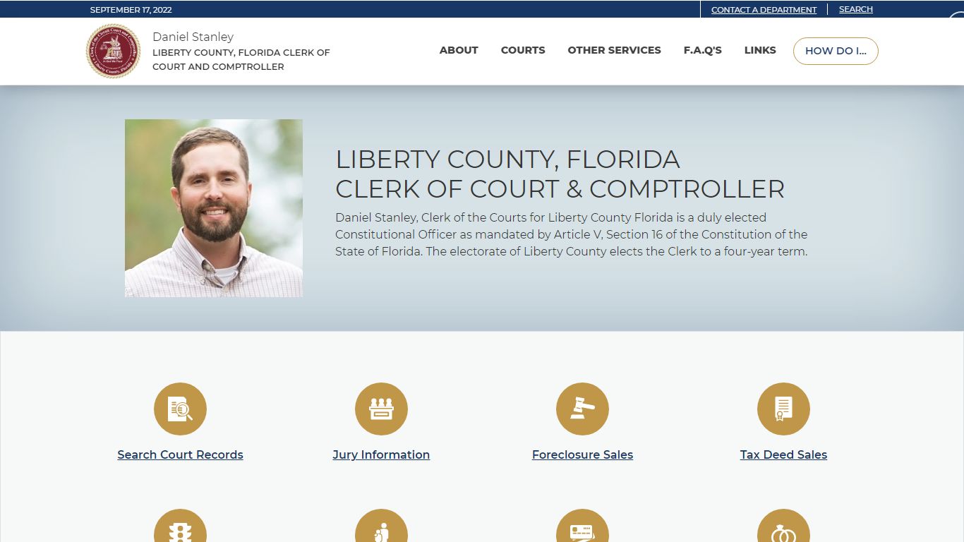 Daniel Stanley, Liberty County, Florida Clerk of Court & Comptroller